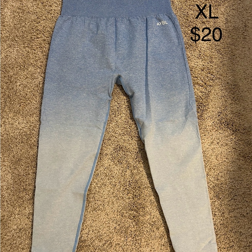 AYBL Blue and Gray Gradient Leggings